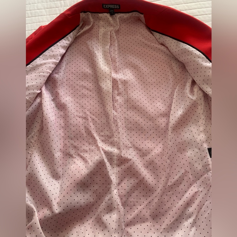 Express Red Single-Button Blazer - Picture 9 of 15